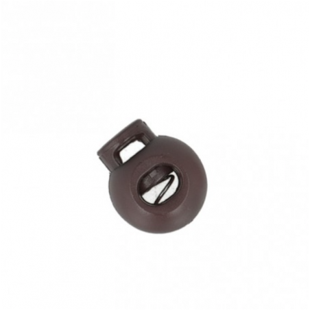 Arrêt de cordon rond 20 mm marron foncé