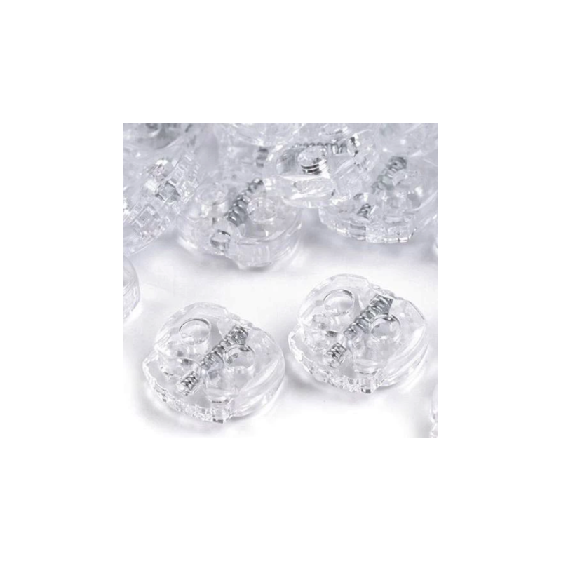 Bouchon de cordon 2 trous transparent petit