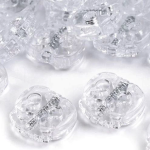 Cord stopper 2-hole transparent small