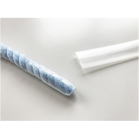 Shrink tube for cord ends 9.5mm, 1m transparent