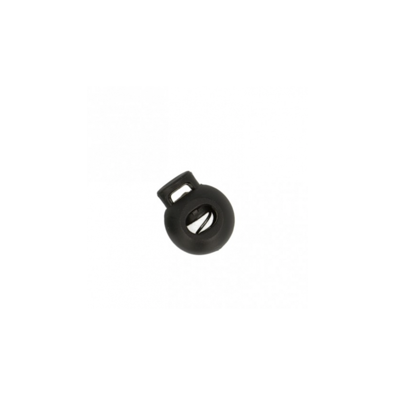 Arrêt de cordon rond 20 mm noir