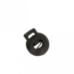 Arrêt de cordon rond 20 mm noir