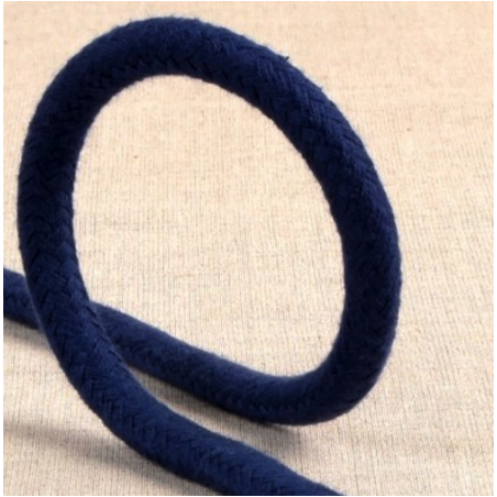 Cotton cord braided 10mm dark blue (st023)