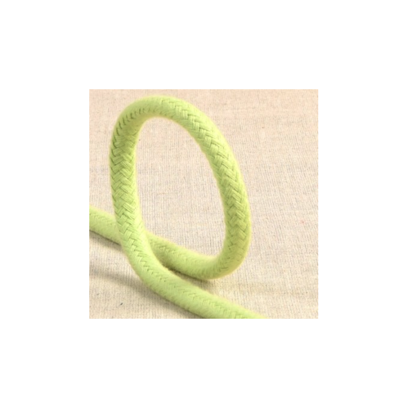 Cordon de coton tressé 10mm vert pastel (st10)