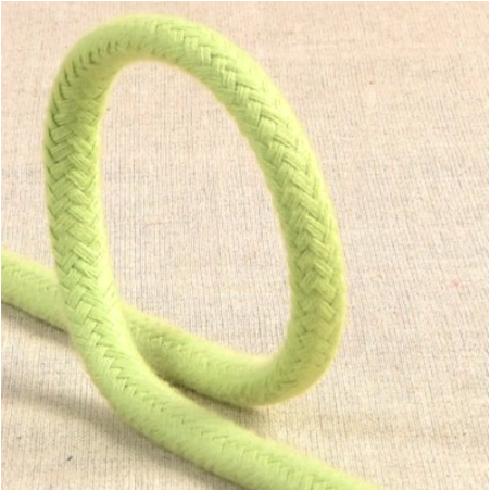 Cordon de coton tressé 10mm vert pastel (st10)