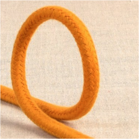 Cotton cord braided 10mm mustard (st042)