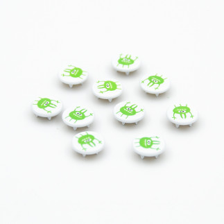 Snap fastener - Urmelis Stoffwelt - Chnüblimonster light green