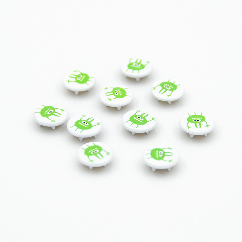 Snap fastener - Urmelis Stoffwelt - Chnüblimonster light green