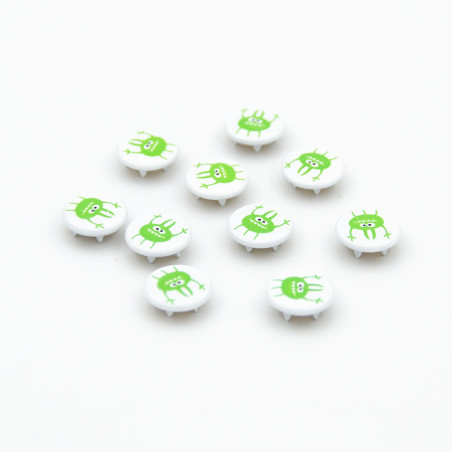 Snap fastener - Urmelis Stoffwelt - Chnüblimonster light green