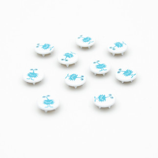 Bouton pression - Urmelis Stoffwelt - Chnüblimonster turquoise
