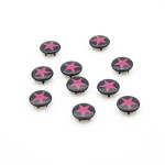 Snap fastener - Urmelis Stoffwelt - Sterndli berry on black