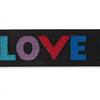 Bag strap Love 38mm black/colored