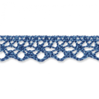 Bobbin lace 13mm denim (UK)