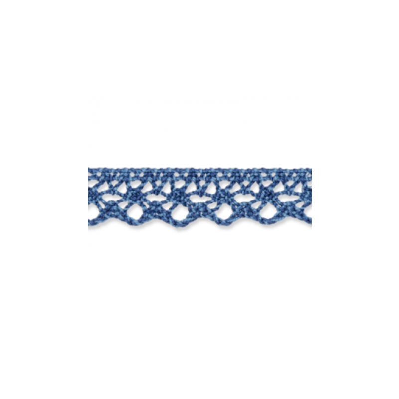 Dentelle aux fuseaux 13 mm denim (Royaume-Uni)