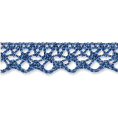 Dentelle aux fuseaux 13 mm denim (Royaume-Uni)