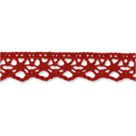 Bobbin lace 13mm dark red (uk54)