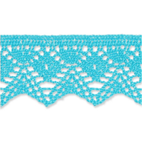 Bobbin lace 25mm aqua glitter (uk1032)