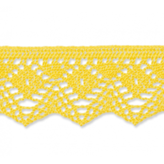 Bobbin lace 25mm yellow (uk)