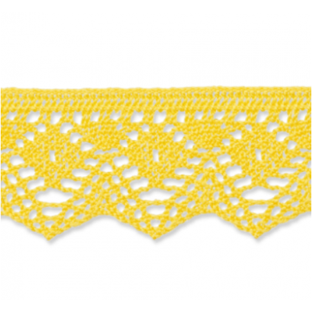 Bobbin lace 25mm yellow (uk)