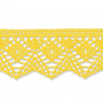 Bobbin lace 25mm yellow (uk)