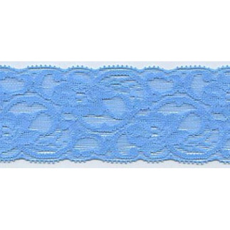 tissu de dentelle élastique 55 mm turquoise