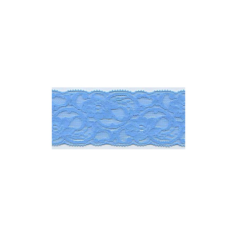 tissu de dentelle élastique 55 mm turquoise