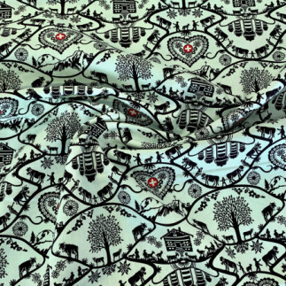 coton tissé - Papier découpé Gasser menthe