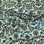 coton tissé - Papier découpé Gasser menthe