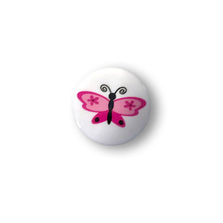 Snap fastener - Urmelis Stoffwelt - Summervögeli pink