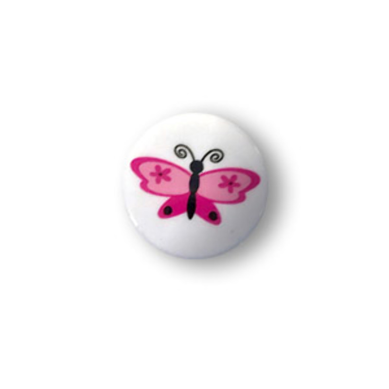 Snap fastener - Urmelis Stoffwelt - Summervögeli pink