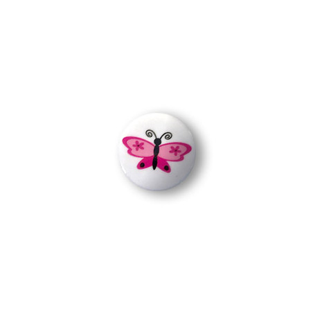 Snap fastener - Urmelis Stoffwelt - Summervögeli pink