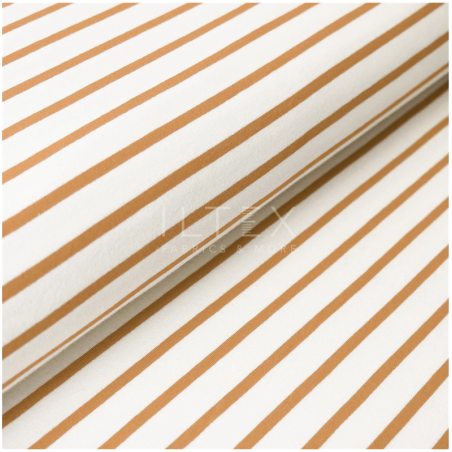 French Terry - Stripes ecru / mustar