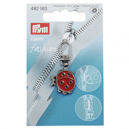 Zipper pendant ladybug