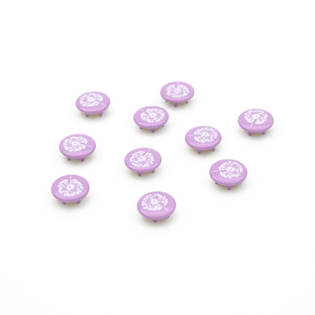 Snap fastener - Urmelis Stoffwelt - Pusteblüemli lilac