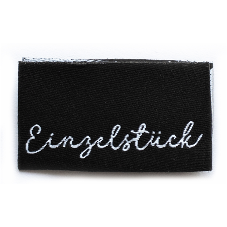 Woven Label - Single Piece Black