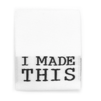 Woven Label - I made this white