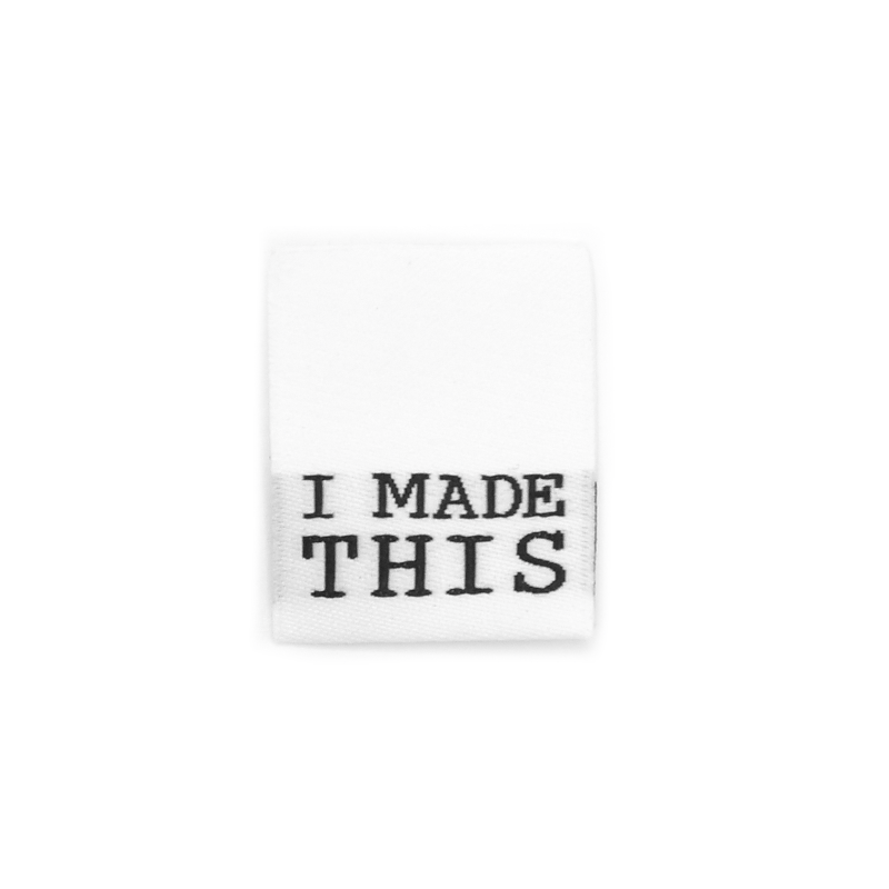 Woven Label - I made this white