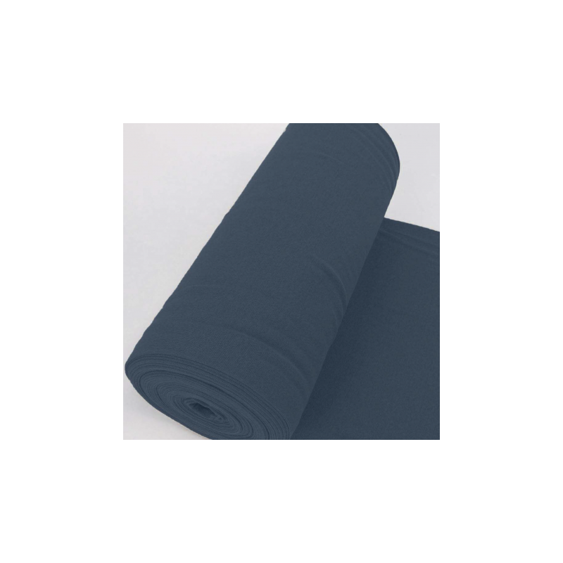 Bords côtes lisse denim foncé 1107 (m)
