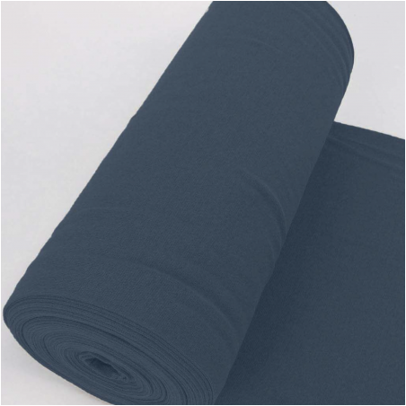 Bords côtes lisse denim foncé 1107 (m)