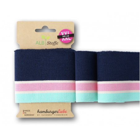 Cuff me Bold - navy / pink / mint