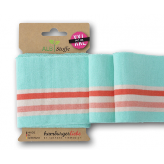 Reste -moi - Cuff me College - menthe / corail