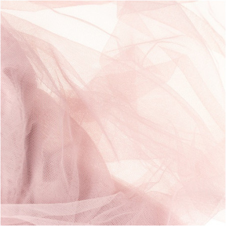 tulle fin / maille - vieux rose