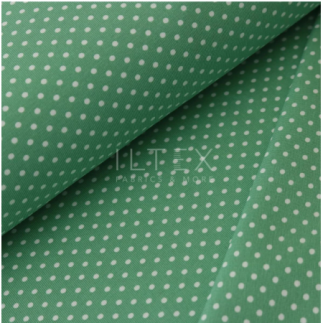 Jersey Knit - Pin dots mint