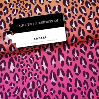 Tissu de fonction bio - Performance Activewear Safari rose vif