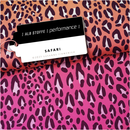 Tissu de fonction bio - Performance Activewear Safari rose vif