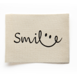 XXL Cotton label - Smile ecru