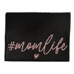 XXL Woven label - momlife black