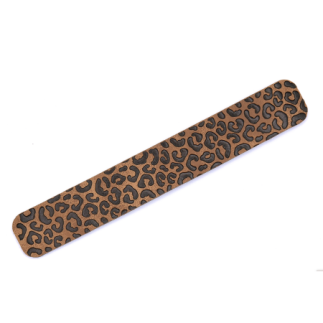 XXL synthetic leather label - foldable Leo brown