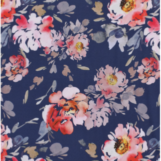 Softshell - Flowers dark blue