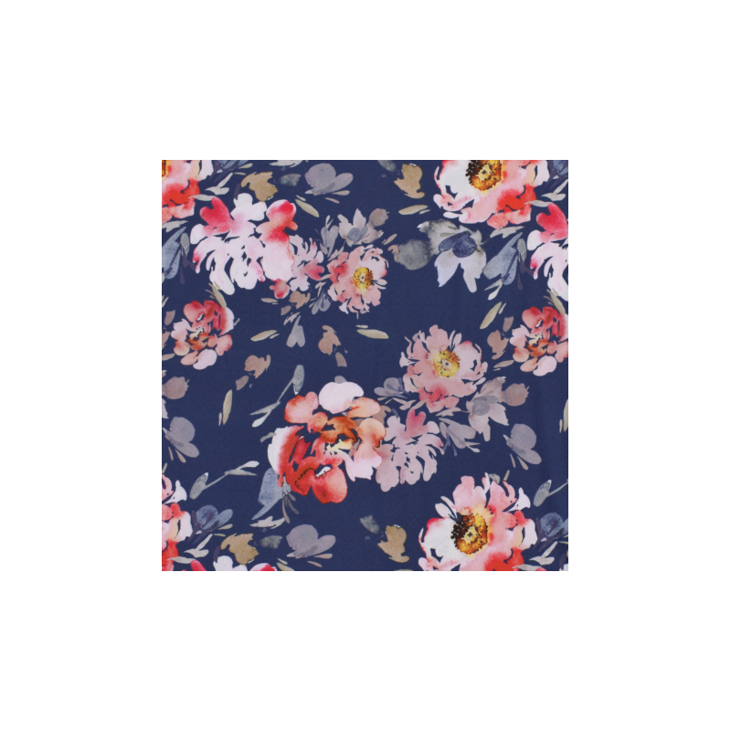 softshell - Fleurs bleu foncé